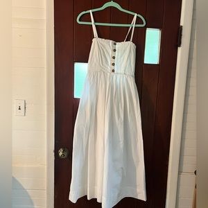 Free people white cotton dress lined